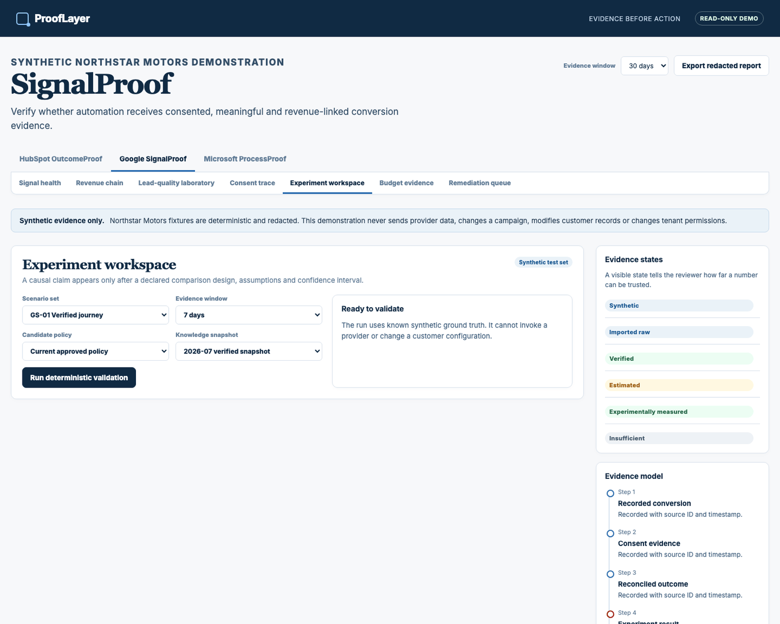 ProofLayer screenshot